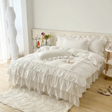 Xpoko Lush Ruffles Duvet Cover Set