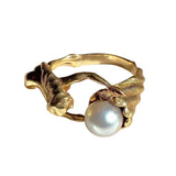 Xpoko Christmas Gifts Minimalist Aesthetic Asymmetrical Pearl Ring