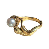 Xpoko Christmas Gifts Minimalist Aesthetic Asymmetrical Pearl Ring