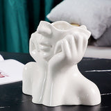 Xpoko Elegance White Girl Figurine Ceramic Vase