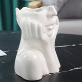 Xpoko Elegance White Girl Figurine Ceramic Vase