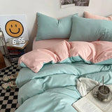 Xpoko Pastel Double-Sided Aesthetic Bedding Set