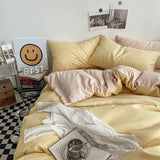 Xpoko Pastel Double-Sided Aesthetic Bedding Set