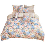 Xpoko Pastel Brown Flowers Bedding Set