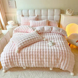 Xpoko Faux Fur Warm Fluffy Bedding Set