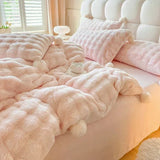 Xpoko Faux Fur Warm Fluffy Bedding Set