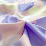 Xpoko Pastel Purple Hearts Bedding Set