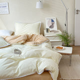 Xpoko Pastel Lace Edge Bedding Set