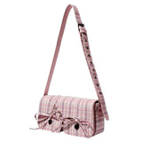 Xpoko Soft Girl Plaid Mini Shoulder Bag