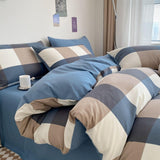 Xpoko Large Plaid Print Bedding Set