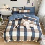 Xpoko Large Plaid Print Bedding Set