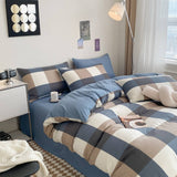 Xpoko Large Plaid Print Bedding Set