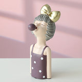 Xpoko Mischievous Girl Figurine Sculpture