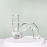 Xpoko Color Glass Twisted Candlestick Holder