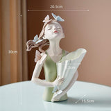 Xpoko Butterfly Forest Girl Figurine Vase