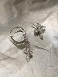 Xpoko Rhinestone Cross Decor Earring