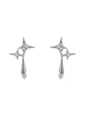 Xpoko Rhinestone Decor Astral Drop Earring