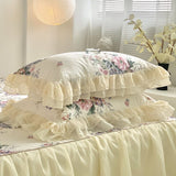 Xpoko Romantic Pastoral Floral Cotton Bedding Set