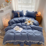 Xpoko Ruffle Lace Bedding Set