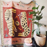 Xpoko Hippie Wild Leopard & Tiger Blanket