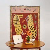 Xpoko Hippie Wild Leopard & Tiger Blanket