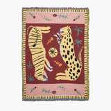 Xpoko Hippie Wild Leopard & Tiger Blanket