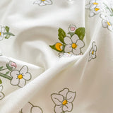 Xpoko Sage Green Wildflowers Bedding Set