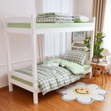 Xpoko Sage Green Plaid Dorm Bedding Set