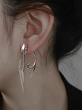 Xpoko Silver Punk Character Earrings