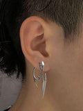 Xpoko Silver Punk Character Earrings