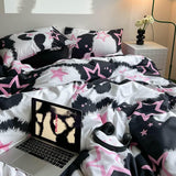 Xpoko Star Cow Print Bedding Set