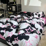 Xpoko Star Cow Print Bedding Set