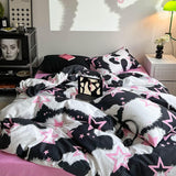 Xpoko Star Cow Print Bedding Set