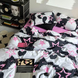 Xpoko Star Cow Print Bedding Set