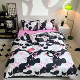 Xpoko Star Cow Print Bedding Set