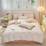 Xpoko Stitched Edge Red Cherries Bedding Set