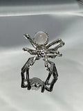 Xpoko Stone Decor Spider Cuff Ring