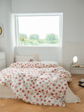 Xpoko Strawberry Print Bedsheet Set