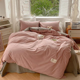 Xpoko Two Toned Morandi Color Bedsheet Set