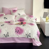 Xpoko Vintage Butterflies Y2K Aesthetic Bedding Set