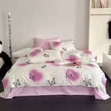 Xpoko Vintage Butterflies Y2K Aesthetic Bedding Set