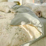 Xpoko Vintage Pale Floral Print Bedding Set