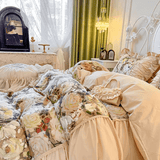 Xpoko Vintage Rose Princess Cotton Bedding Set