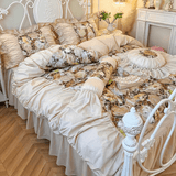 Xpoko Vintage Rose Princess Cotton Bedding Set