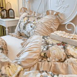 Xpoko Vintage Rose Princess Cotton Bedding Set