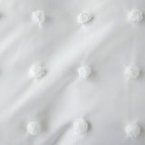 Xpoko White Pom Pom Bedding Set