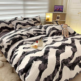 Xpoko Zebra Art Print Bedding Set