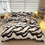 Xpoko Zebra Art Print Bedding Set