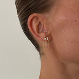 Xpoko 2024 New Fashion Woman Style Earring ElegantMoon Chain Earring