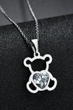 Xpoko Bear Pendant Stainless Steel Necklace